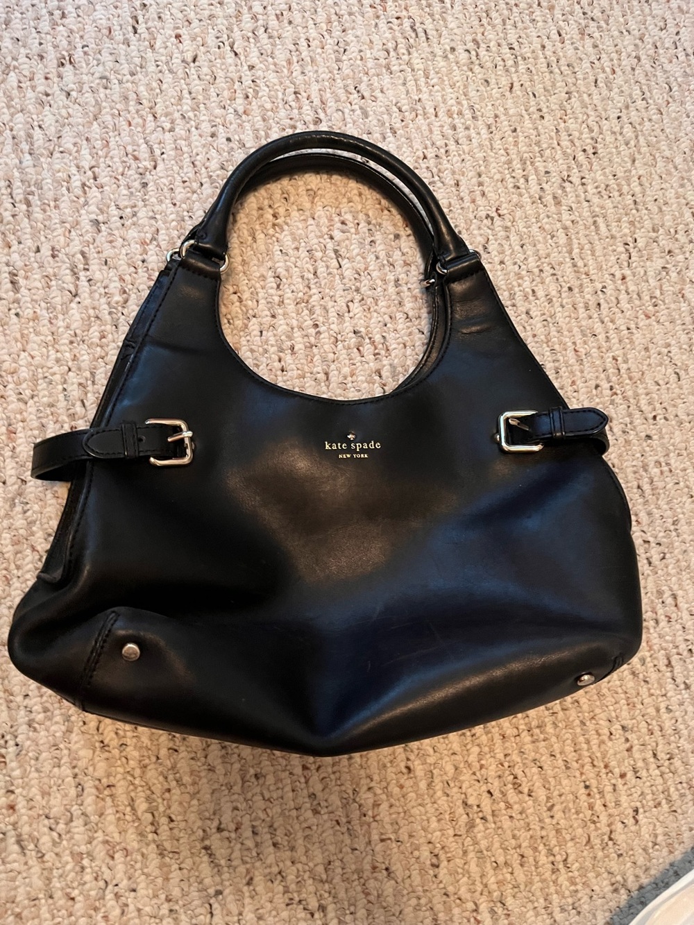 Kate Spade New York Leather Handbag Satchel Black Medium Bag Vanston Dylan